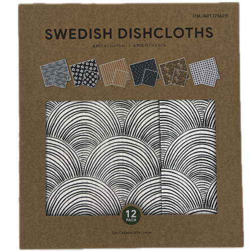 Swedish Dishcloths Reusable Assortment (12 Pack)