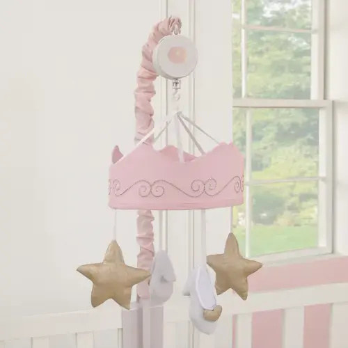 Disney Princess Enchanting Dreams Pink and Gold Crown, Stars, and Slip – NoJo Baby