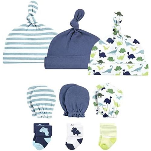 Hudson Baby baby-girls Caps, Mittens and Socks Set
