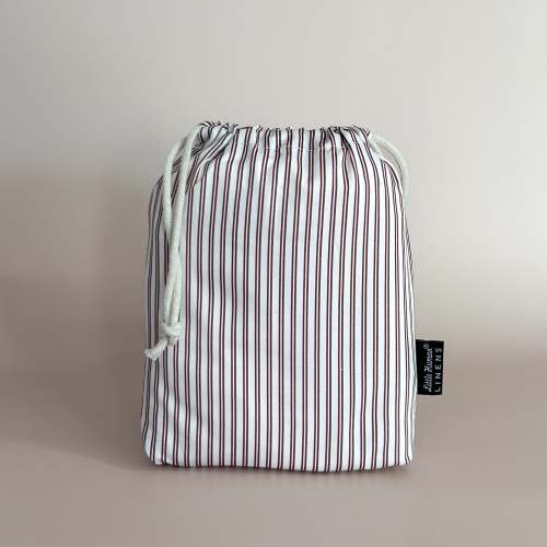 Co-Sleeper Bassinet / Change Pad Waterproof Sheet - Mocha Pinstripe