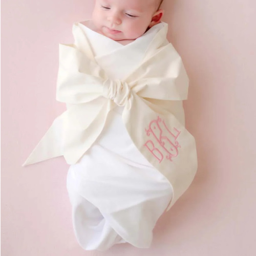 Bow Swaddle ® - Palmetto Pearl