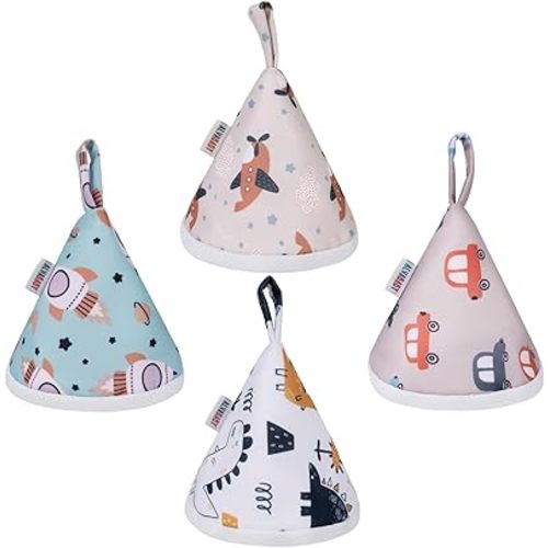 ALVABABY 4 Pcs Baby Boy Pee Covers, Trong Water Absorption Pee Shield for Newborn Boy, 4-Laye Reusable Pee Cap, Diaper Changing Accessory for Baby Gift 4NG04