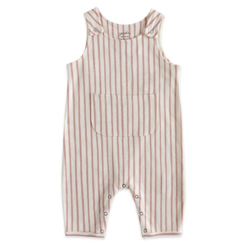 Stripes Away Organic Cotton Overalls, 6-12M