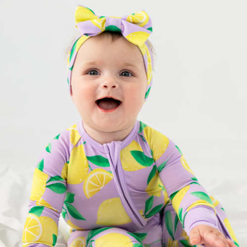 Lavender Sunny Citrus Luxe Bow Headband