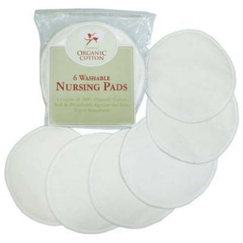 TL Care Nursing Pads Made with Organic Cotton, Natural Color, 6 Count