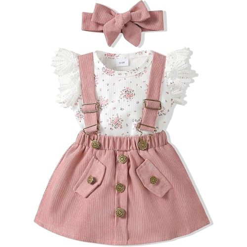 Newborn Baby Girl Clothes Dresses Outfits Gifts Romper Top Overalls Dress Suspender Skirt Sets for Infant Girls
