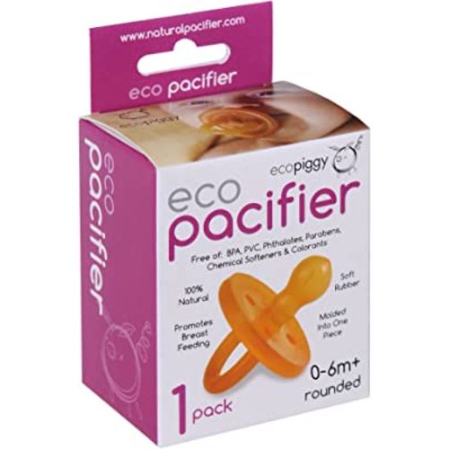 Ecopacifier Natural Rubber Pacifier Round 0-6m (1pk)