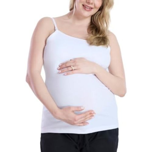 Motherhood Maternity Women's Clip Down Nursing Tank Top Breastfeeding Cami with Adjustable Straps