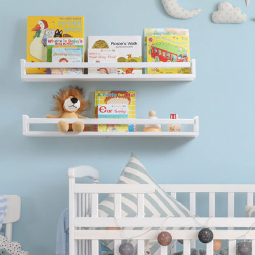 Ebern Designs Nursery 3 Piece Pine Solid Wood Floating Shelf | Wayfair