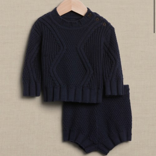 12-18 Months: Tavati Sweater & Short Set for Baby