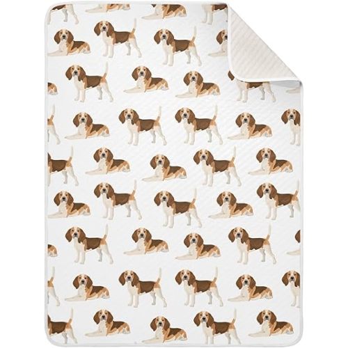 30"X40" Baby Cotton Blanket Beagle Dogs Nursery Blankets for Infants Receiving Blanket Swaddle Blanket
