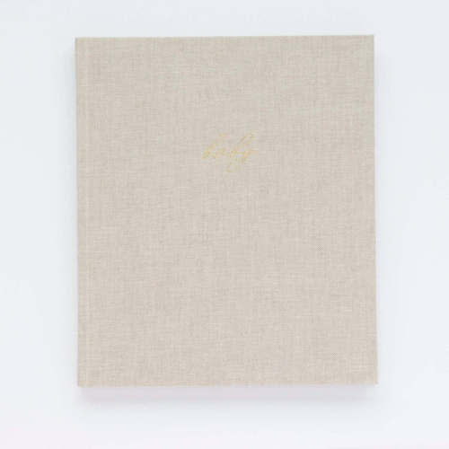Linen Baby Book - Oat