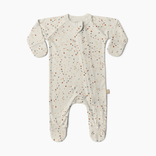 Goumi Kids x Babylist Grow With You Footie - Loose Fit - Terrazzo, Newborn