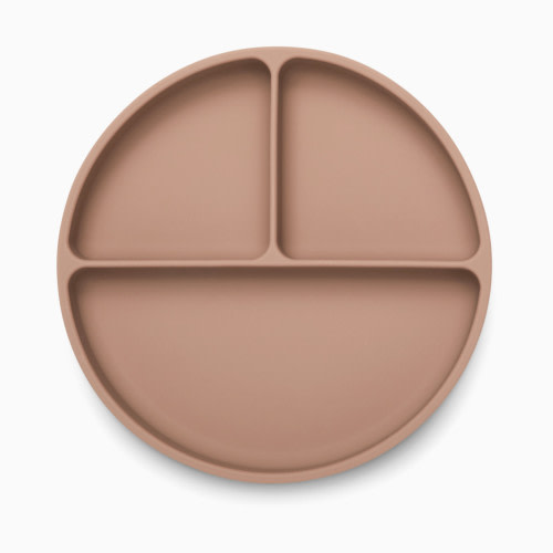 AEIOU Suction Divided Plate - Clay