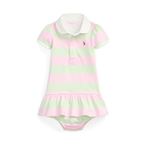 Baby Girls Striped Cotton Rugby Dress & Bloomer