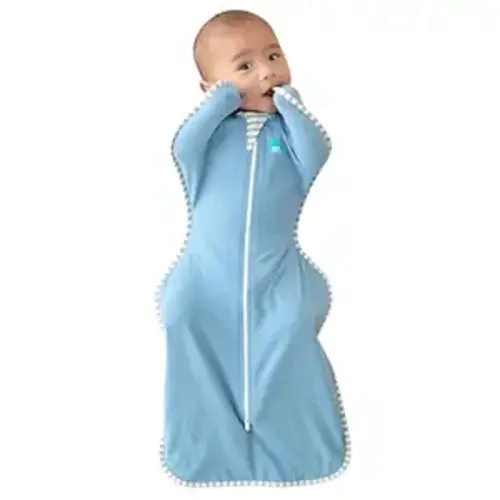 Love to Dream Swaddle UP, Baby Sleep Sack, Self-Soothing Swaddles for Newborns, 8-13 lbs, Snug Fit Helps Calm Startle Reflex, New Born Essentials for Baby, Dusty Blue