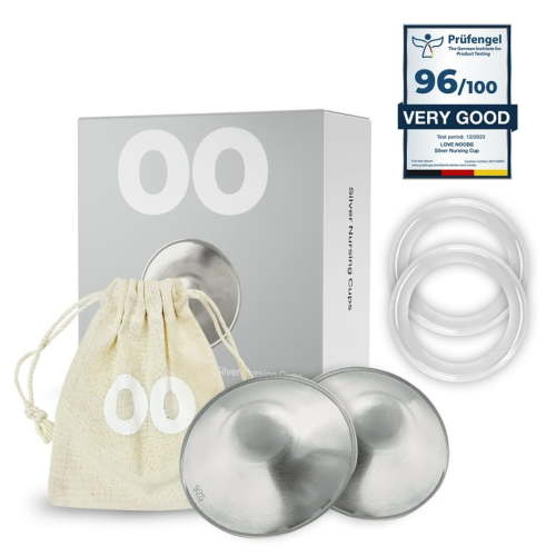 Silver Nursing Cup by LoveNoobs™, Nipple Silver Cup, Nickel-Free, Pure Silver, Regular