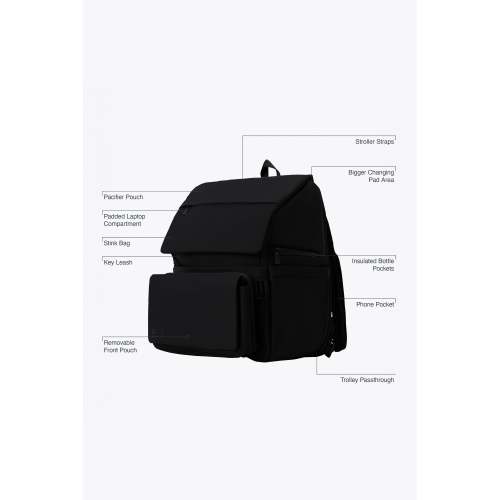 BÉIS 'The Ultimate Diaper Backpack' in Black - Best Backpack Diaper Bag in Black