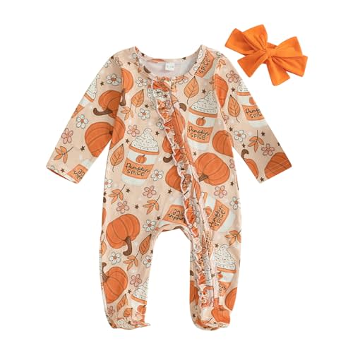 Kuriozud Newborn Baby Girl Boy Footie Romper One Piece Jumpsuit Sleeper Infant Clothes
