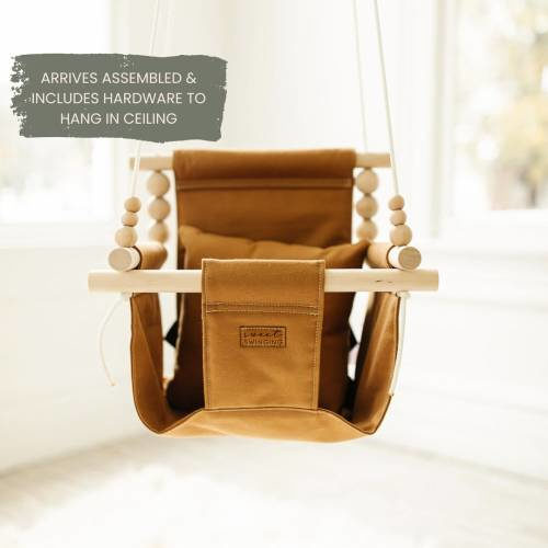 Baby Swing | Nutmeg |Toddler Swing | Fabric Swing | First Birthday Gift | Indoor Swing | Neutral Decor | Minimalist Nursery Decor | Boho