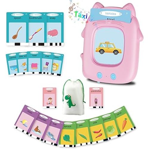 Toddler Talking Flash Cards - 224 Sight Words, Ages 2-5, Interactive Learning Toys for Autism & Speech Therapy, Perfect Kids Gifts