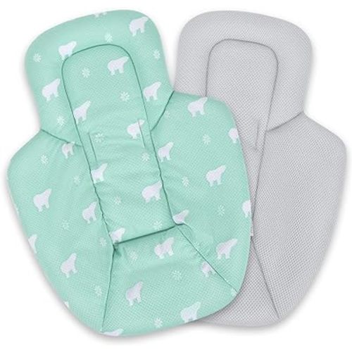 Minne Baby Infant Insert, Cool Mesh Fabric Newborn Insert Compatible with 4Moms MamaRoo and RockaRoo Swing, Soft and Breathable with Head and Body Support