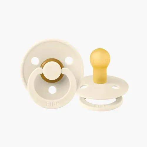 Bibs Pacifier Round Stage1 - Ivory | Baby Bunting AU
