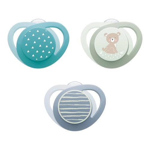 NUK Lot de 3 tétines orthodontiques phosphorescentes de 6 à 18 mois