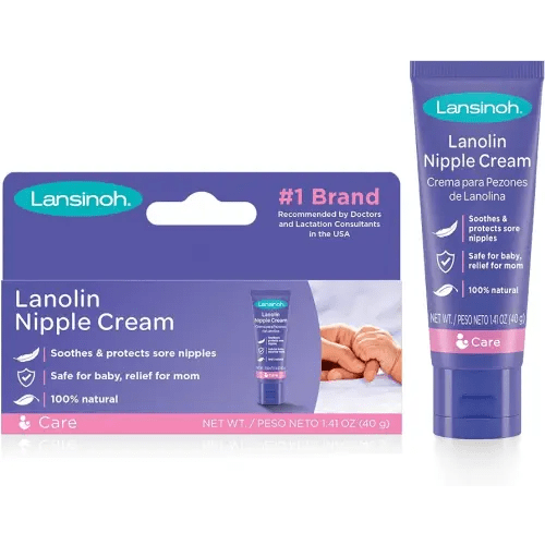 Lansinoh Lanolin Nipple Cream, Safe for Baby and Mom, Breastfeeding Essentials, 1.41 Ounces