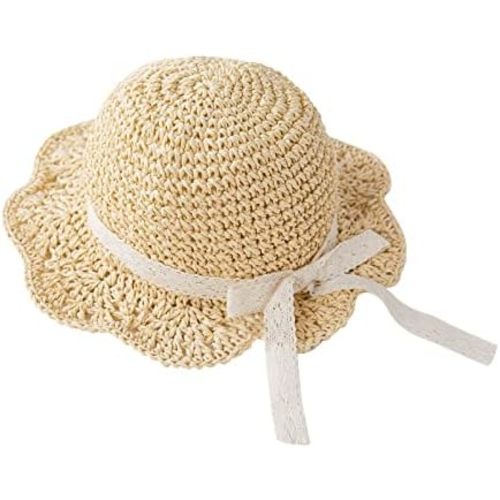 pureborn Baby Toddler Girls Straw Sun Hat Summer Beach Hat