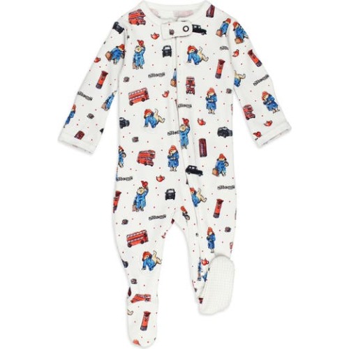 x Paddington Fitted One-Piece Organic Cotton Footie Pajamas, 3-6m (12-16 lbs)