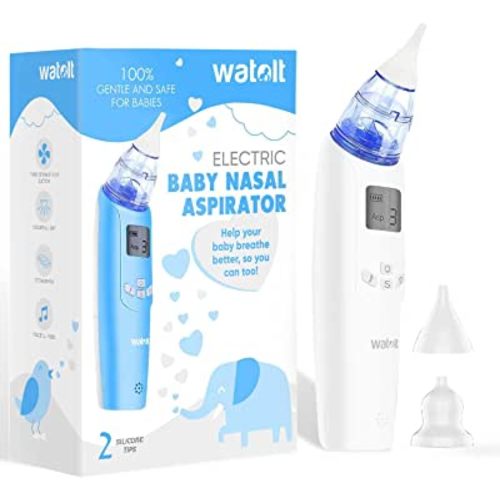 Watolt Baby Nasal Aspirator - Electric Nose Suction for Baby - Automatic Booger Sucker for Infants - Battery Powered Snot Mucus Remover for Kids Toddlers