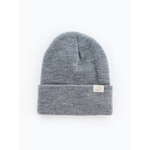 Knit Beanie Hat in Stone