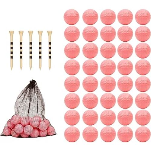 40 Pack Foam Golf Practice Balls - Realistic Feel and Limited Flight Training Balls for Indoor or Outdoor