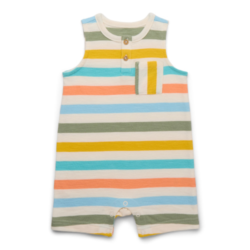 Garanimals Baby Boys Striped Knit Tank Romper, Sizes 0M-24M