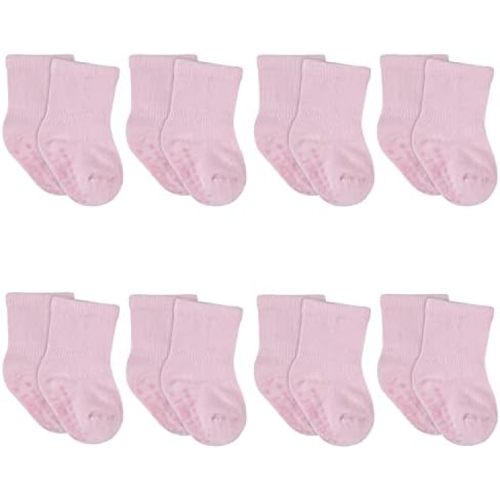 Gerber Baby 8-Pack Wiggle-Proof Jersey Crew Socks