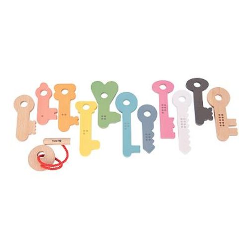 Tickit Rainbow Wooden Keys, Set Of 11