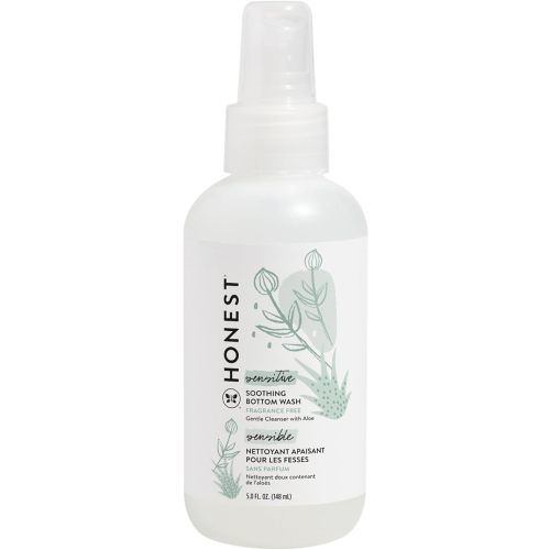 The Honest Company Soothing Baby Bottom Wash | Gently Cleanses + Refreshes | Naturally Derived, Non-Irritating, Made with Aloe | 5 fl oz
