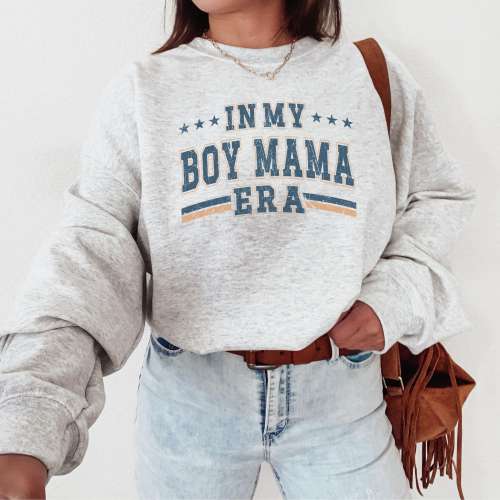 In My Boy Mama Era |Boy Mama Sweatshirt|First Time Mom|Pregnancy Announcement|Baby Announcement| Mama Sweatshirt|Boy Mama Shirt|Baby Shower