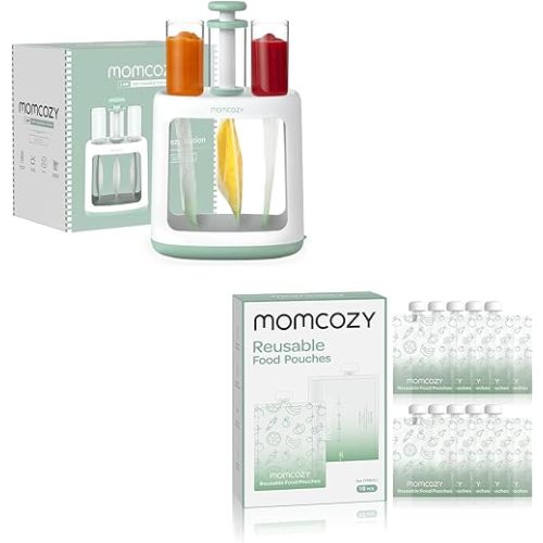 Momcozy Squeeze Station+ 4oz Reusable Food Pouches