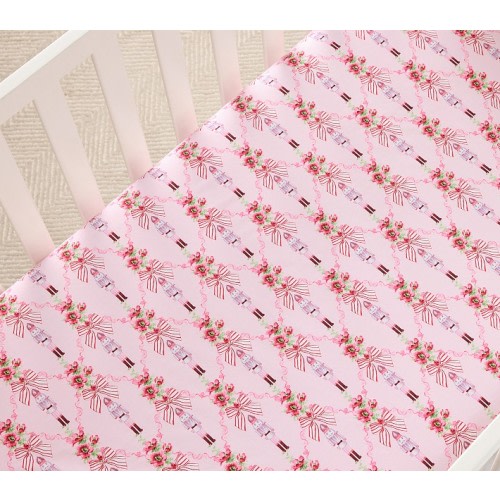 LoveShackFancy Nutcracker Organic Crib Fitted Sheet