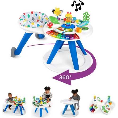 Baby Einstein Around We Grow 4-in-1 Walker, Discovery Activity Center and Table, Age 6 Months and up
