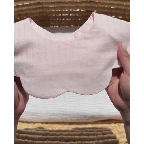 Organic Muslin 5-Layer Dribble Bib - Rosy