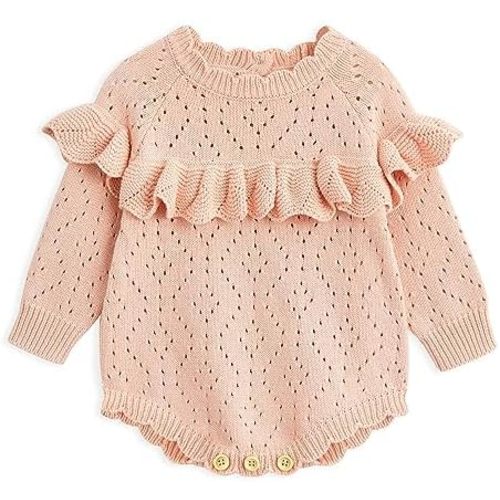 Simplee kids Baby Boys’ Girls’ Knitted Romper Jumpsuit Long Sleeve Onesie Bodysuits One Piece Outfits Sweater