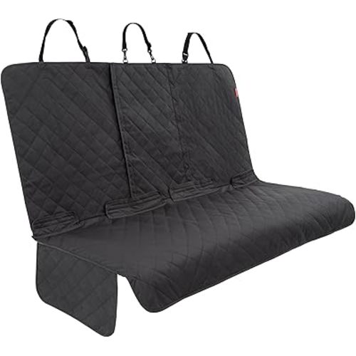 Lusso Gear Dog Car Seat Cover for Back Seat - 100% Waterproof - Full Protection from Mud, Scratches, Shedding - Non-Slip Cover Stays in Place, Fits Car, Truck, SUV (Black)