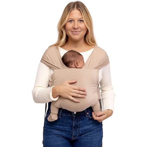 WildBird - Aerial Buckle Wrap - 0-6 Months - Large (L-4XL) Desrt Lark - Newborn Baby Carrier - Front Carry - Soft Fabric, Straps, Head Support, Padded Waist Belt - Baby Essentials - New Mom Gifts