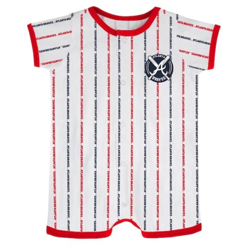 Newborn & Infant Atlanta Braves White Ball Hitter Romper