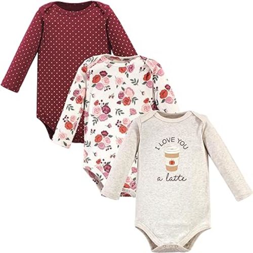 Hudson Baby baby-girls Cotton Long-sleeve Bodysuits