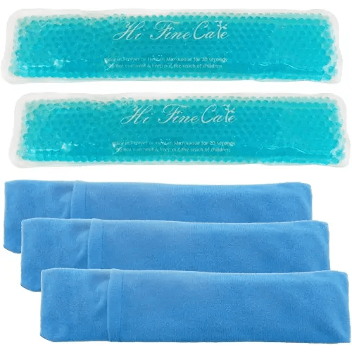 Perineal Cooling Pad, Postpartum Cold Packs Gel Bead Ice Pack Cold Therapy for Women After Pregnancy and Delivery, 2 Ice Pack and 3 Cover (Blue)