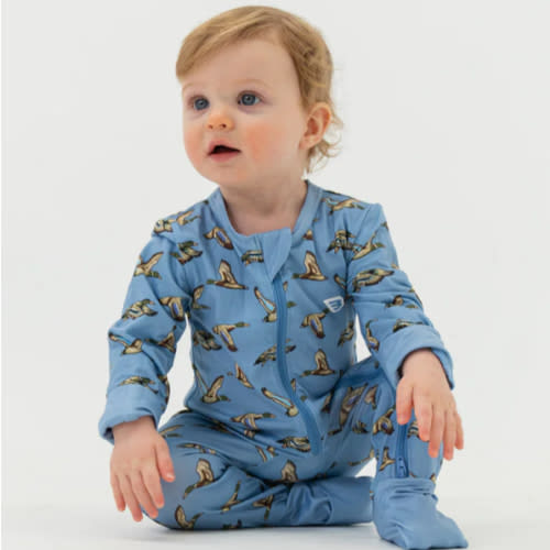Baby Zip Up - Jumbo Mallards Blue – BURLEBO